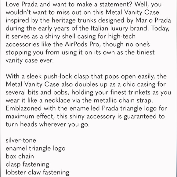 Cool Prada AirPods Case with Chain - Picture 12 of 12